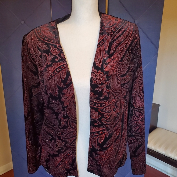 Black and Red evening Jacket in Large - Picture 2 of 4